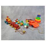 Vintage Fisher Price and Playskool toys; misc