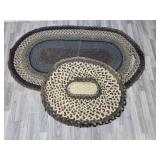2 oval rugs