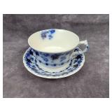 Flow Blue Cup & saucer