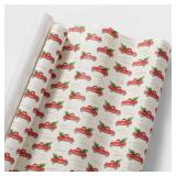 Wrapping Paper Red Trucks with Trees Gift Wrap Wrapping Paper Red Trucks with Trees Gift Wrap