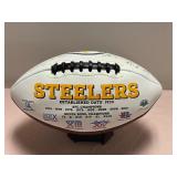 Steelers Super Bowl football with signatures on it Steelers Super Bowl football with signatures on it