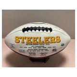 Steelers Super Bowl football with signatures on it