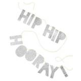 Silver Glitter Hip Hip Hooray! Garland