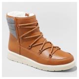 Size 9.5 Puff Collar Lace-up Boots - Universal Size 9.5 Puff Collar Lace-up Boots - Universal