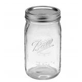 Ball 12-Count Wide Mouth Quart 32 Oz Mason Jars Ball 12-Count Wide Mouth Quart 32 Oz Mason Jars