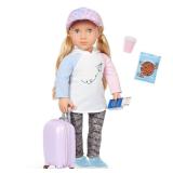 Our Generation Ari with Rolling Luggage & Accessor Our Generation Ari with Rolling Luggage & Accessor