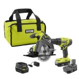 Ryobi P1816 18V Drill and Circular Saw Starter Kit