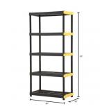 74"x36"x18" Black and Yellow 5-Tier shelving Unit 74"x36"x18" Black and Yellow 5-Tier shelving Unit
