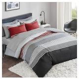 T XL Comfort spaces Comforter. red, gray, black