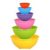 Melange Melamine Kitchen Mixing Bowls Set (6-Piece Melange Melamine Kitchen Mixing Bowls Set (6-Piece
