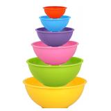 Melange Melamine Kitchen Mixing Bowls Set (6-Piece