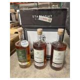 Starlight Distillery Carl T Hubers Single Barrel Bourbon & Whiskey (2 Bottles/ 750ML) & Old Rickhouse Hubers Indiana Rye Whiskey(1 Bottle/ 750ML)