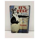 Hamms Beer Bar Themed Metal Sign
