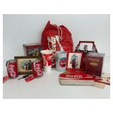 Coca-Cola Themed Group Including Tins, Bottles, and Collectibles