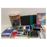 Office Supplies with Binder, Pen, and Clipboards