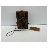 Wooden Wall Mount Telephone with Handset...see description