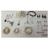 Rhinestone Embellished Barrettes, Earrings, Pendant Necklaces, and Other Costume Jewelry