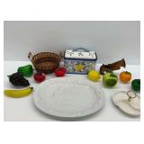 Turkey Platter, Faux Fruit and More
