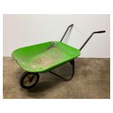 Green Metal Wheelbarrow