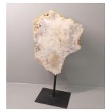 Polished Mineral Slab on Metal Stand