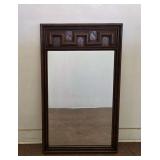 Mirror with Wooden Frame and Greek Key Detail