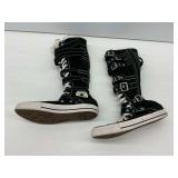 Pair of Converse All Star Black High-Top Buckle Sneakers - Size 7