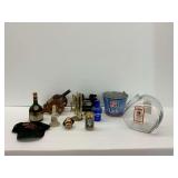 Bar Advertising Items with Wooden Cannon and Other Decor