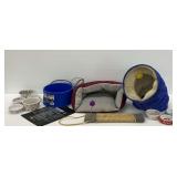 Pet Supplies Including Beds, Scratching Post, and Bowls