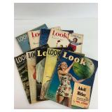 Nine 1930s and 1940s Look Magazines