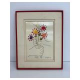Pablo Picasso "Bouquet of Peace" Framed Print