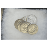 Ten Silver Pre-1965 Washington Quarters