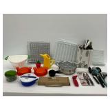 Like New Kitchenware with Colander, Utensils, and Storage Containers