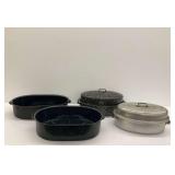 Two Dutch Ovens and Two Roasting Pans
