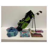 Nitro Golf Bag with Irons, Disney Stitch Apparel and Board Game Group