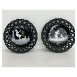 Two Westmoreland Mary Gregory Style Plates