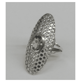 Sterling Silver and Tourmaline Ring, Size 8.5