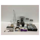 Kitchenware Including Spice Rack, Hamilton Beach Can Opener and Coffee Grinder, and More