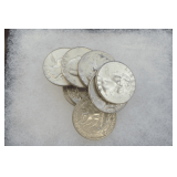 Ten Silver Pre-1965 Washington Quarters