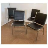 Set of Four Stacking Chairs