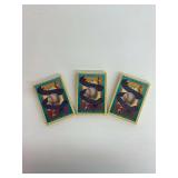 Three 1992 First Edition Baseball Hall of Fame Heroes Card Stamp Packs