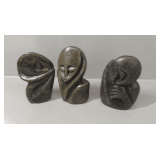 Three Handcarved Stone Sculptures