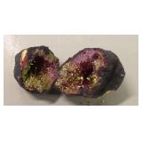 Two-Section Dyed Moroccan Geode Specimen