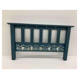 Repurposed Decorative Painted Headboard with Hooks... Ready to Hang and Use