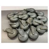Sixteen Gray Casters 4 in. diameter