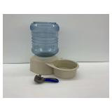 Pet Water Dispenser with Grooming Brush