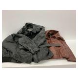 Three Leather Jackets Including Pelle Studio and Haband Executive Division Brands