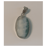 Larimar and Sterling Silver Pendant