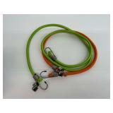 Two Elastic Bungee Cords with Metal Hooks