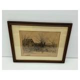 G.H. Randall Signed Etching