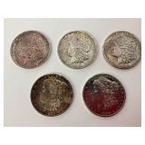 Five Morgan Dollar Copy Tokens